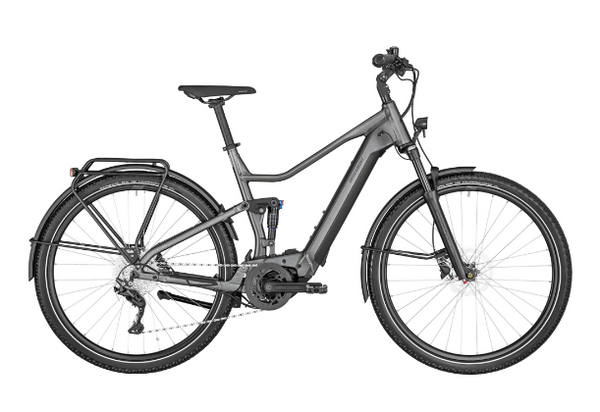 Bergamont E-Horizon FS Edition,  full suspension Bosch powered-bike in grey