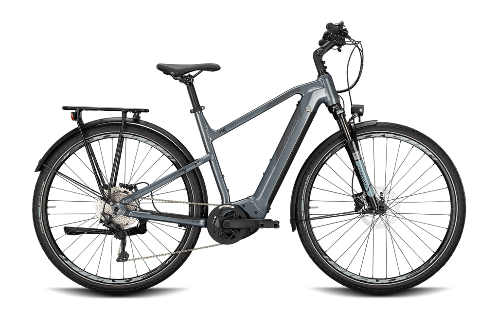 Grey Bosch powered e-bike Conway Carion T300 625