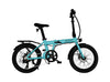 Turquoise folding electric bike, Estarlie E20.7
